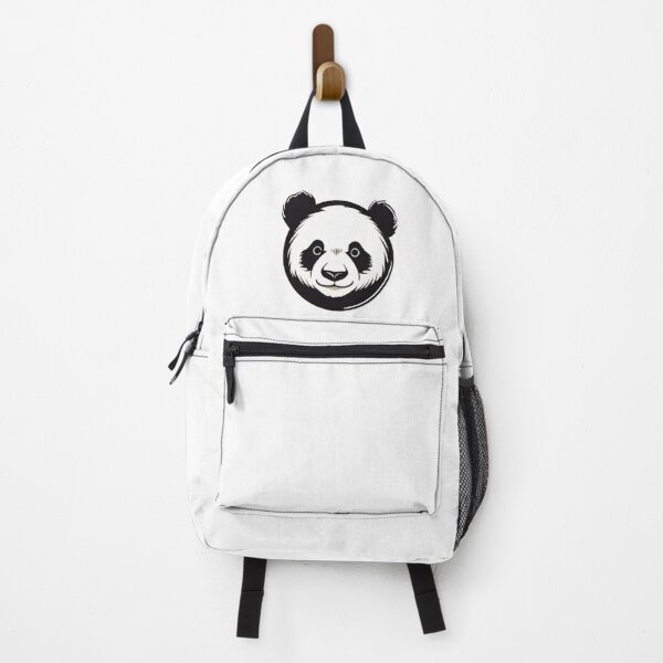Item preview, Black and White Stylized Panda Face Illustration With Circular Frame designed and sold by Reichcorp.
