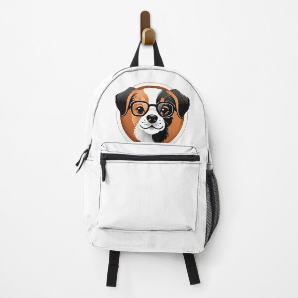 Item preview, Cute Cartoon Dog With Glasses Illustration on a White Background designed and sold by Reichcorp.