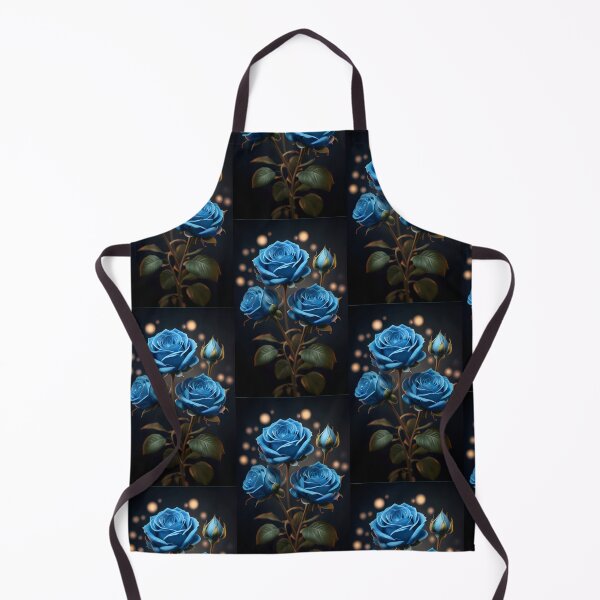 Item preview, several beautiful hyper-realistic blue roses on a dark grey background. Background: Bokeh background of lights designed and sold by brokenpones.