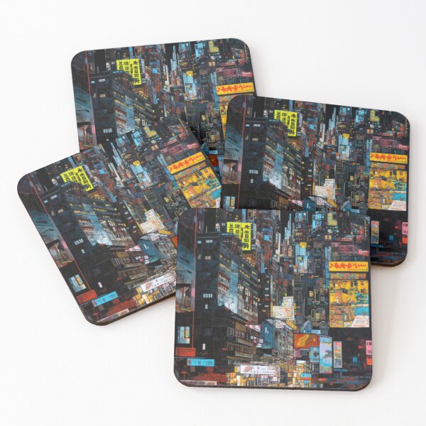 Item preview, Neon Metropolis - Surreal Urban Nightscape designed and sold by Cheeky Companions.