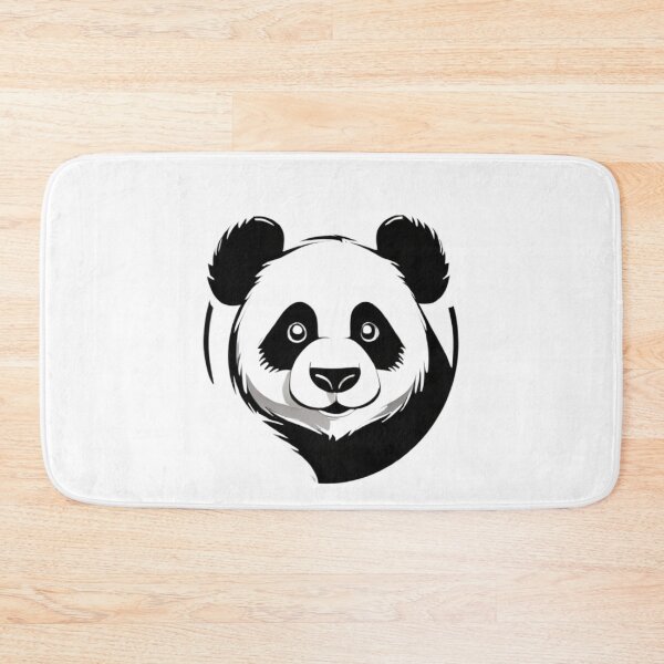 Item preview, Black and White Stylized Panda Face Illustration With Circular Frame designed and sold by Reichcorp.