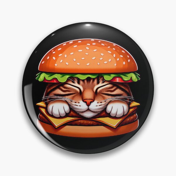 Artikelvorschau, Tabby Cat schläft in einem Hamburger Zzz entworfen und verkauft von plushism.