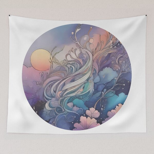 Item preview, Whimsical Vector Line Art Sticker (1027) designed and sold by WASjourney.