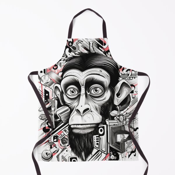 Item preview, Grafitti Inspiration Street Art Chimpanzee Monkey graffiti geometry designed and sold by Toms Tee.