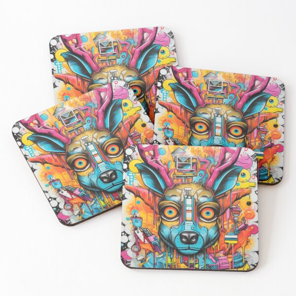 Item preview,  Grafitti Inspiration Street Art Deer graffiti geometry designed and sold by Toms Tee.