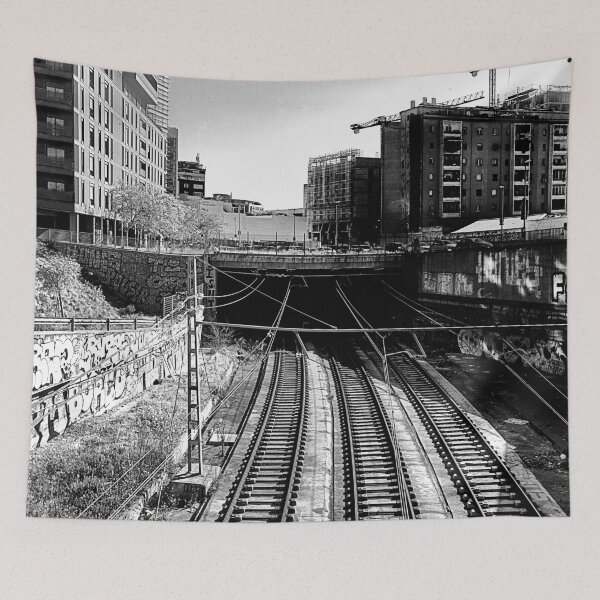 Item preview, Black and White Railroad Photography designed and sold by IdoFriedmanArt.
