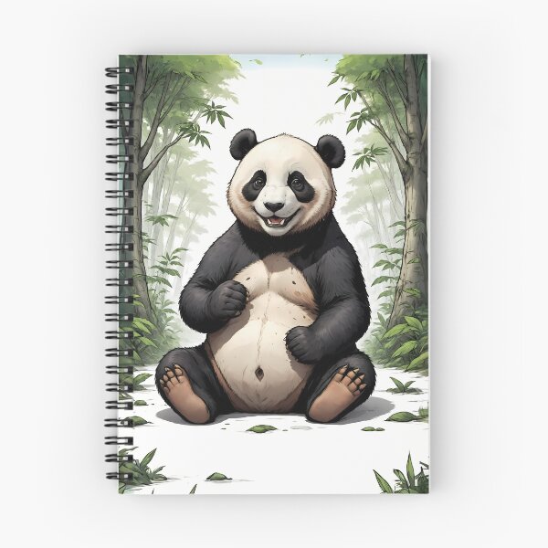 Item preview, An illustration of panda sitting in the forest designed and sold by twisted-dot.