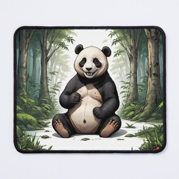 Item preview, An illustration of panda sitting in the forest designed and sold by twisted-dot.