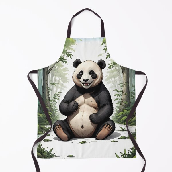 Item preview, An illustration of panda sitting in the forest designed and sold by twisted-dot.