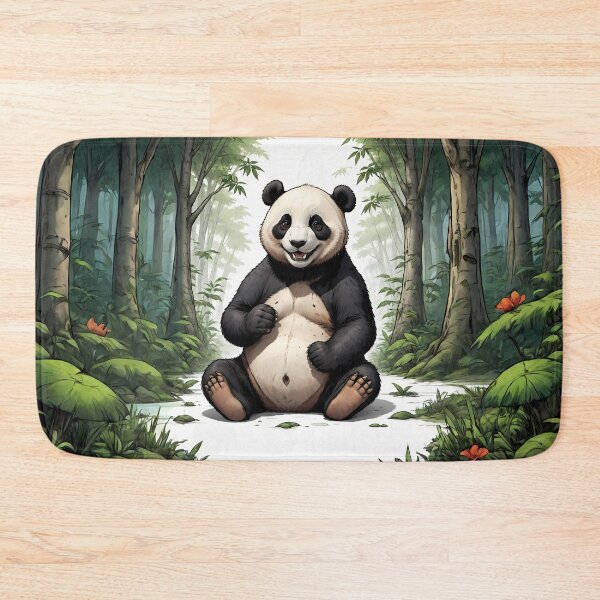 Item preview, An illustration of panda sitting in the forest designed and sold by twisted-dot.