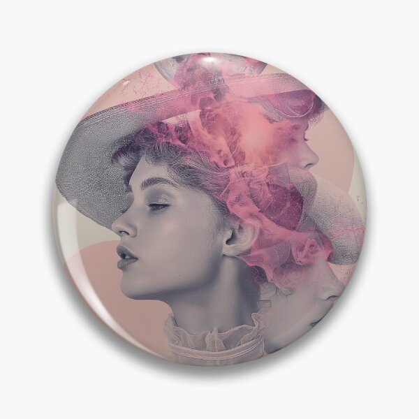 Item preview, Woman With Hat | Romantic Vintage Feminine Portrait Art Print designed and sold by VUK VESOVIC.