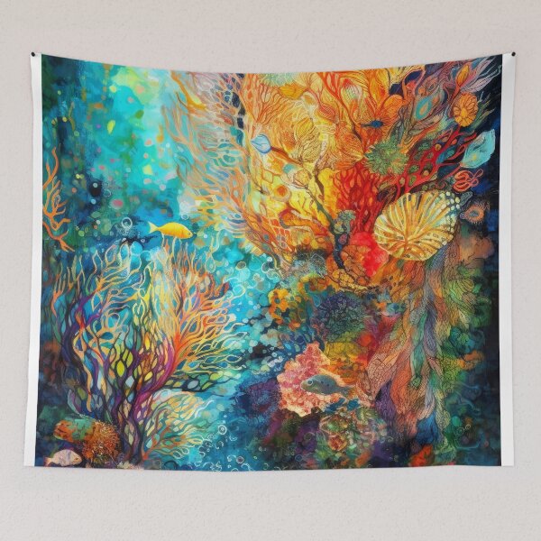 Item preview, Oceanic Enchantment - Vibrant Underwater Scene designed and sold by Cheeky Companions.