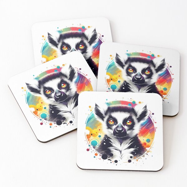 Item preview, Beautiful lemur with colorful background designed and sold by Marcoshop10.