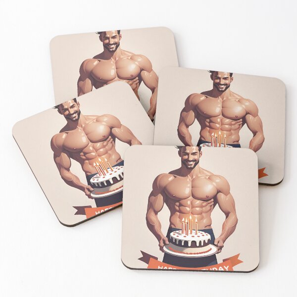 Item preview, Naughty Birthday Card Shirtless Man designed and sold by Aryabek.