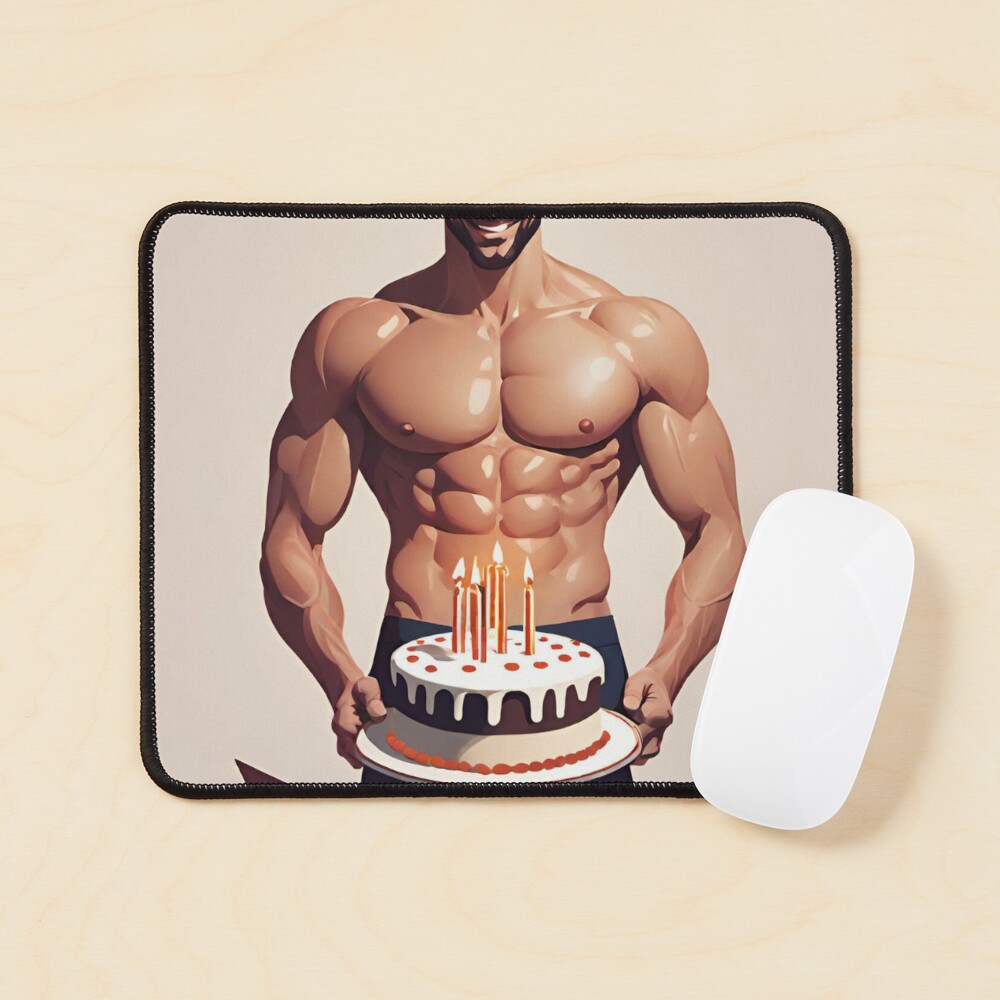 Naughty Birthday Card Shirtless Man