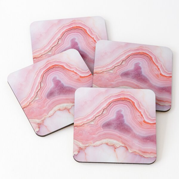 Item preview, Unique Pink Agate Abstract Art Design Nature Print designed and sold by fluffstuffgifts.