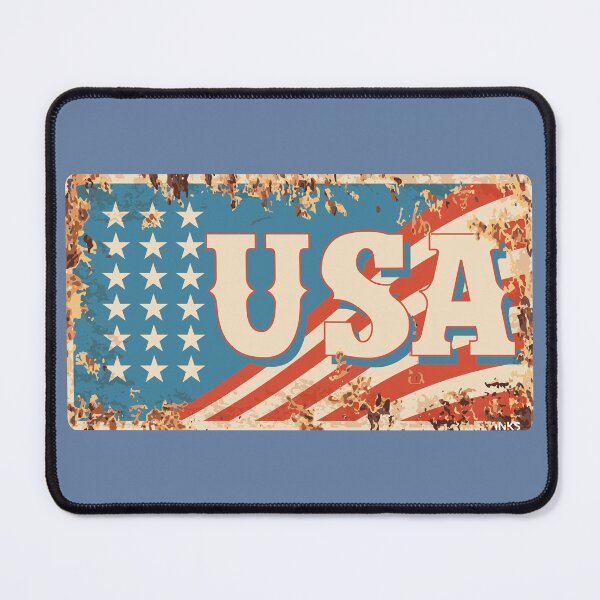 Item preview, USA retro flag America stars & stripes Sticker T-Shirt 01 designed and sold by LocationInks.