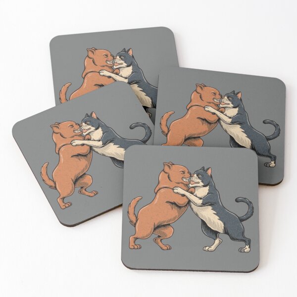 Item preview, Cat and dog wrestling designed and sold by Shtex.