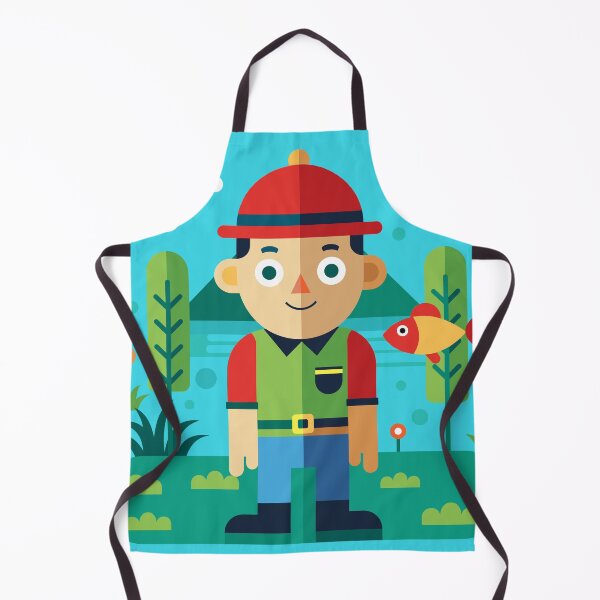 Item preview, fisherman flat illustration designed and sold by nalpoonggee.