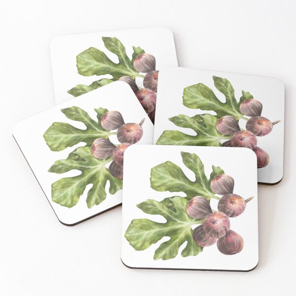 Item preview, Ripe purple fig fruit and leaves sticker hand-drawn watercolor designed and sold by BartolArt.