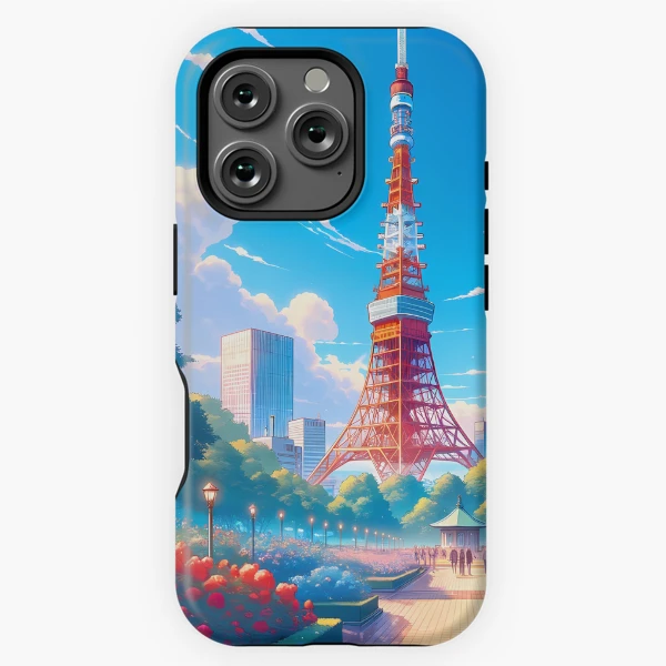 iPhoneアクセサリー Takahiro Fujita Tokyo Tower, Japan, anime style, AI generated