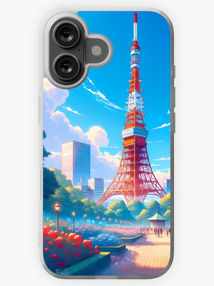 iPhoneアクセサリー Takahiro Fujita Tokyo Tower, Japan, anime style, AI generated
