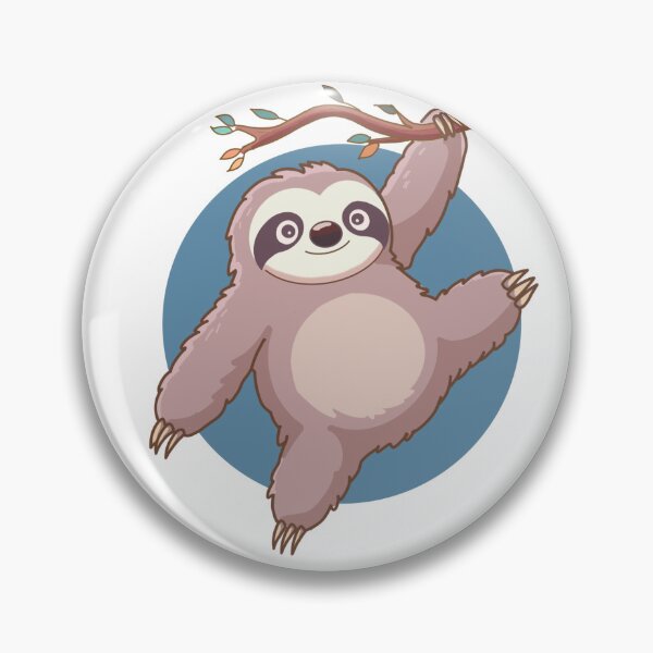 Item preview, A mischievous sloth hangs on a branch. designed and sold by atika-atk.