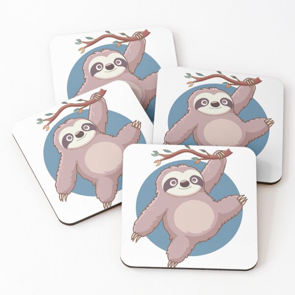 Item preview, A mischievous sloth hangs on a branch. designed and sold by atika-atk.
