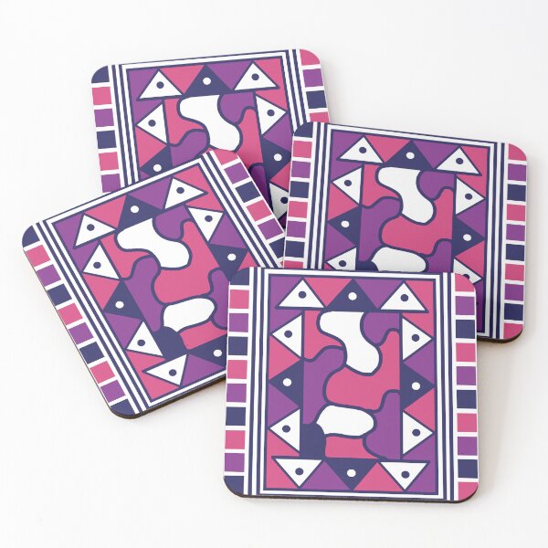 Item preview, Bogolan patterns pink designed and sold by Wolagno.
