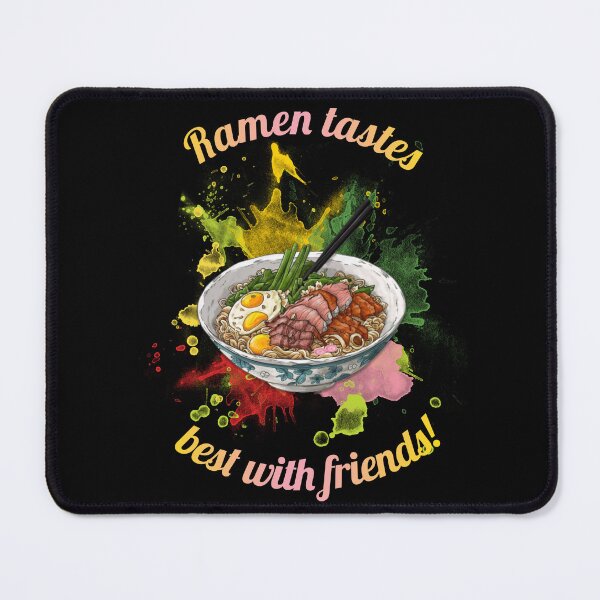 Item preview, Ramen with hard-boiled egg, chives and pink cookies designed and sold by HarridanCreates.
