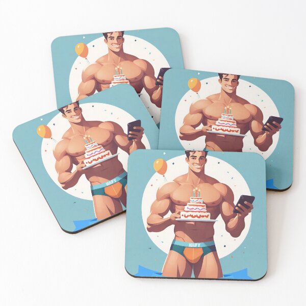 Item preview, Her Fantasy: Dreamy Shirtless Man Birthday Greeting designed and sold by Aryabek.