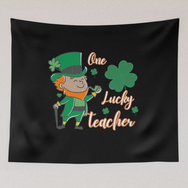 Item preview, One Lucky Teacher Retro Vintage St Patrick's Day  designed and sold by Belhbib Art ⭐⭐⭐⭐⭐.