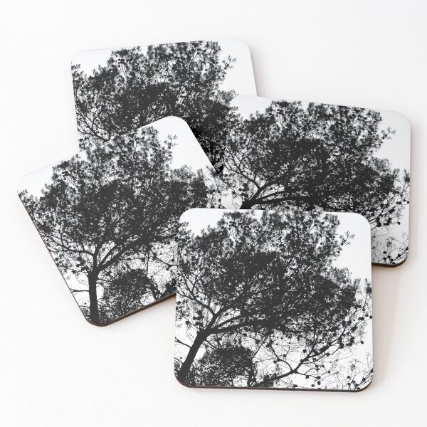 Item preview, Black and White Nature Photograph, Pine Trees designed and sold by IdoFriedmanArt.
