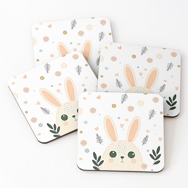 Item preview, cute easter bunny, Scandinavian graphic style, pastel colors, vintage designed and sold by art-of-egypt.