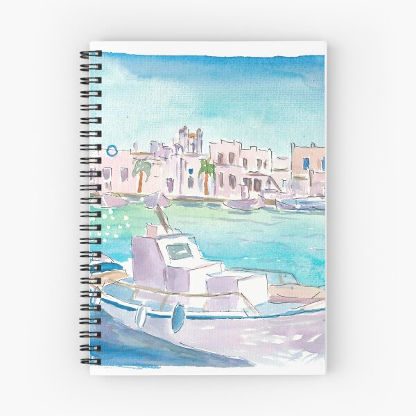 Item preview, Little Greece Harbour Scene with Turquoise Sea designed and sold by artshop77.