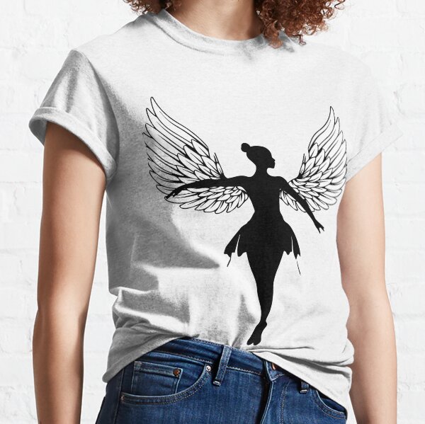 Item preview, Ballerina ballet dancer big wings sticker designed and sold by ArtistryAffair.
