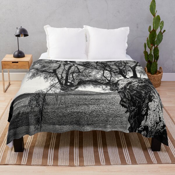 Item preview, Black and white photographic image “ Tree on the beach “ designed and sold by IdoFriedmanArt.