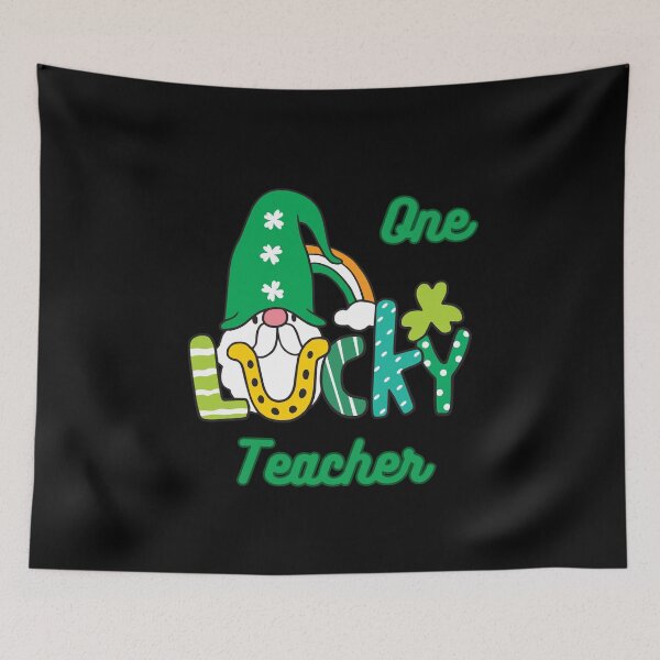 Item preview, One Lucky Teacher Patrick's Day Green Gnome  designed and sold by Belhbib Art ⭐⭐⭐⭐⭐.