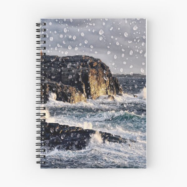 Item preview, Dramatic seascape with waves hitting the rocks designed and sold by GryThunes.