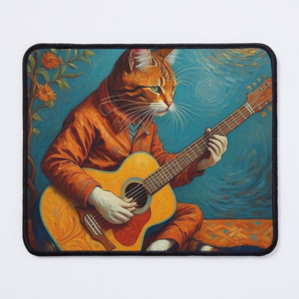Item preview, A Cat Playing Guitar designed and sold by Nikki-Designz.
