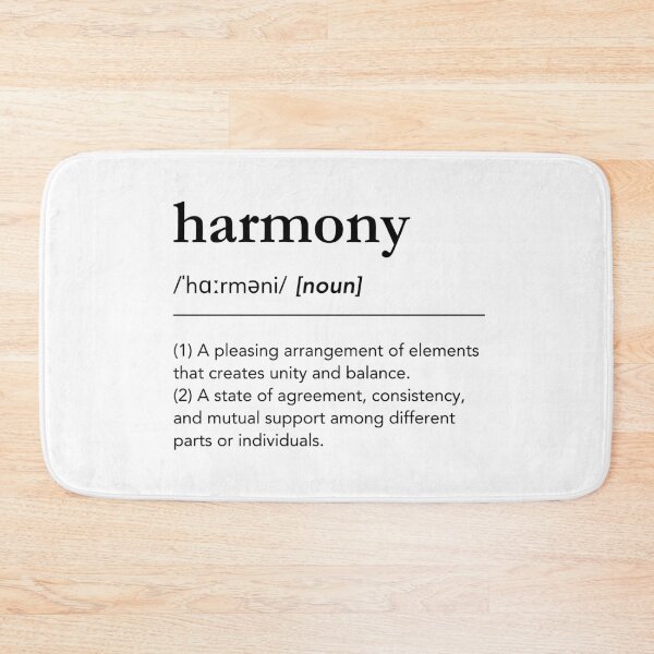 Item preview, Harmony definition, harmony day, harmony dictionary art, yin and yang, simple, black and white, minimalist typography designed and sold by lagunaklein.