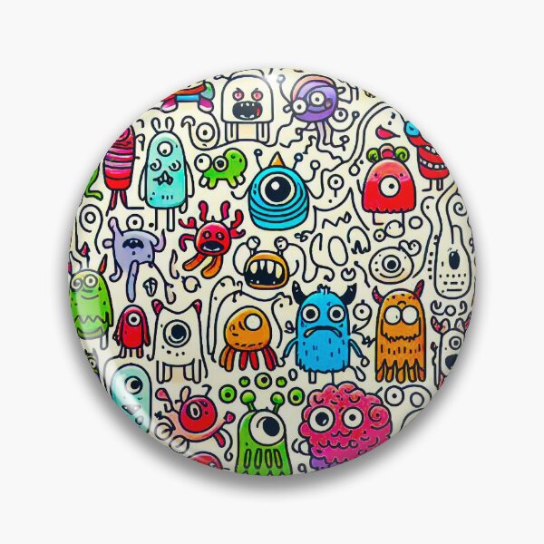 Item preview, Collection of colourful mosters and Aliens designed and sold by EdgyEdgeArt.