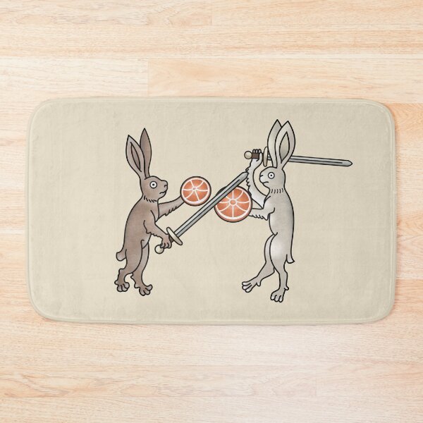 Item preview, Medieval Marginalia Rabbit swordfight designed and sold by MargiKnights.