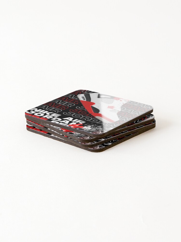Aperçu 4 sur 5. Dessous de verre (lot de 4) avec l'œuvre Rouges feu créée et vendue par DesignByStefan.