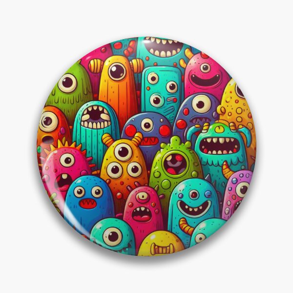 Item preview, Collection of colourful mosters. designed and sold by EdgyEdgeArt.