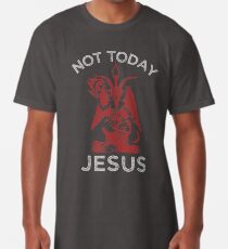 Nicht heute Jesus! - Satan, Siegel von Baphomet, Lustiger Death Metal Longshirt