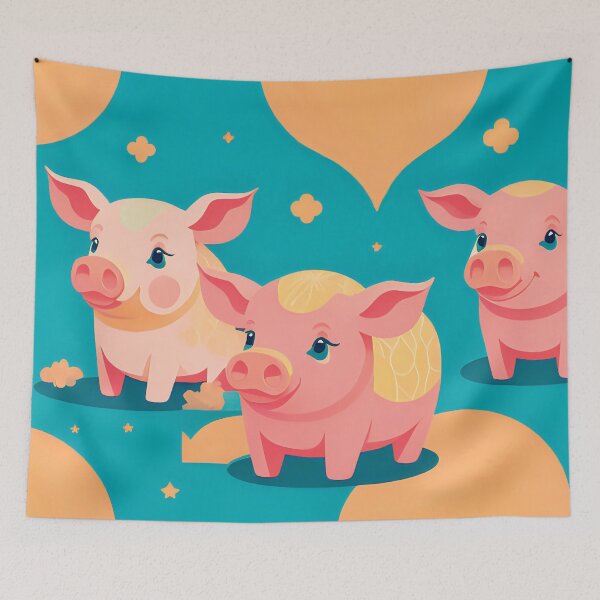Item preview, Pink piglets designed and sold by NellyHorse.