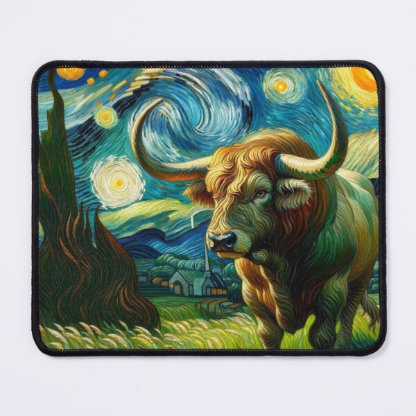 Item preview, Zodiac sign Taurus inspired by Van Gogh designed and sold by ZodiBlend.