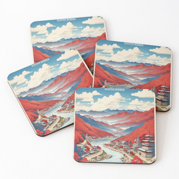 Item preview, Gangwon South Korea Tourism Vintage Poster designed and sold by TravelersGems.
