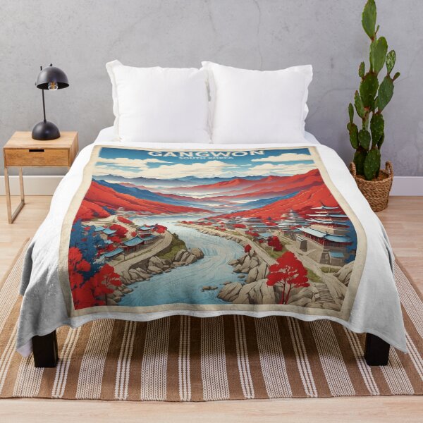 Item preview, Gangwon South Korea Tourism Vintage Poster designed and sold by TravelersGems.